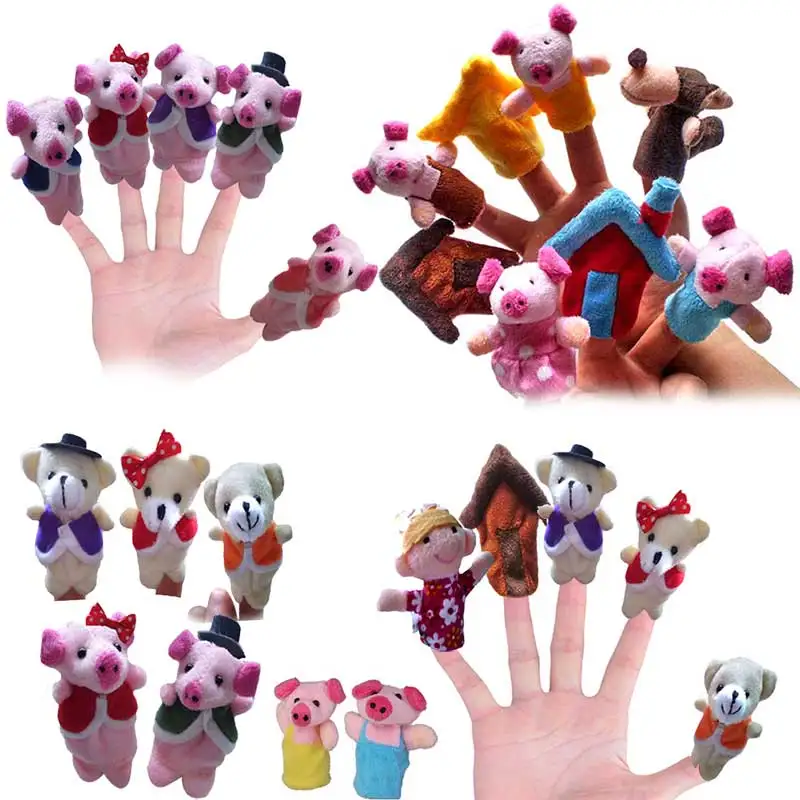 5/8 шт. детские игрушки на палец|finger puppets|nursery rhymespuppet fairy tale |