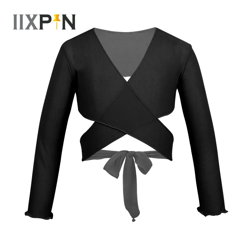 IIXPIN детская танцевальная одежда балетный костюм с длинным рукавом и