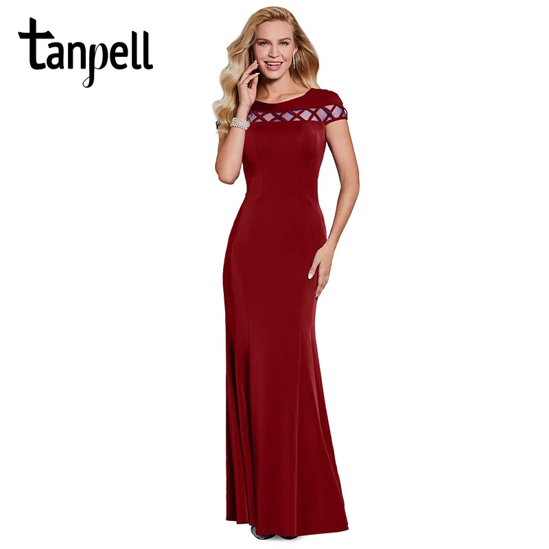 Tanpell, вечернее платье русалки, роскошное, темно-Королевское, синее, с рукавами-крылышками, длина до пола, женское платье для свадьбы, вечеринки, Формальное, вечернее платье es