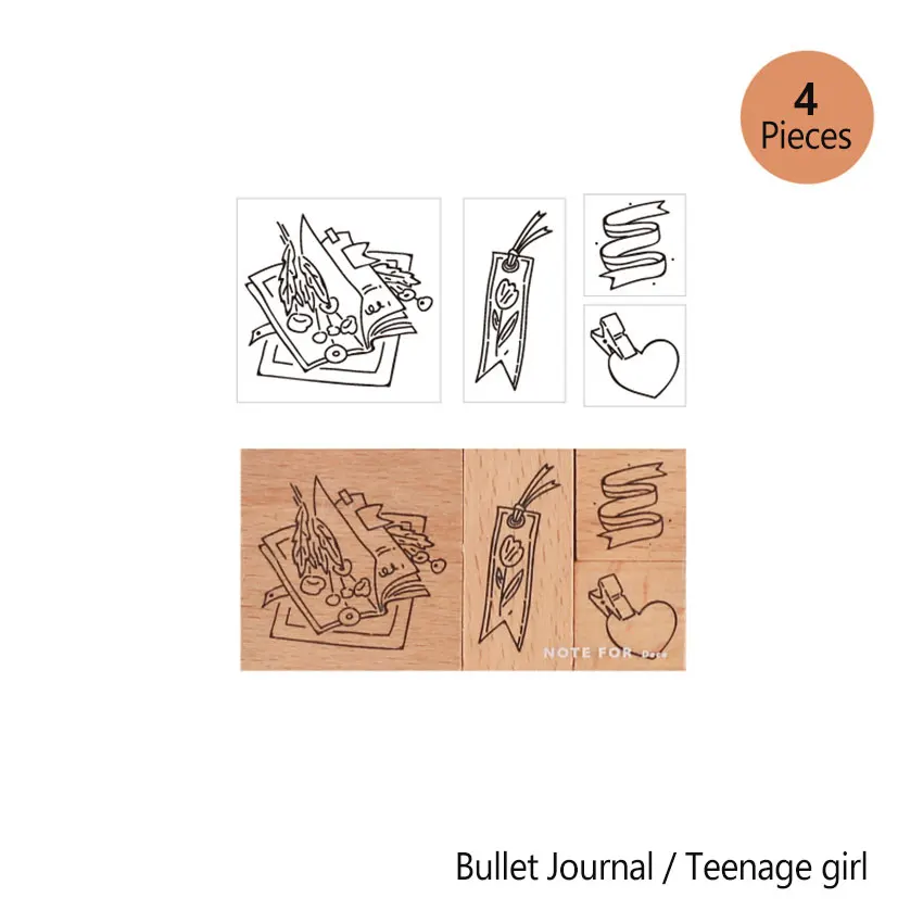 Teenage girl Новое поступление молочные базовые серии деревянные штампы для Bullet Journal ручной работы настроения сладкий резиновый штамп A012 - Цвет: Teenage girl