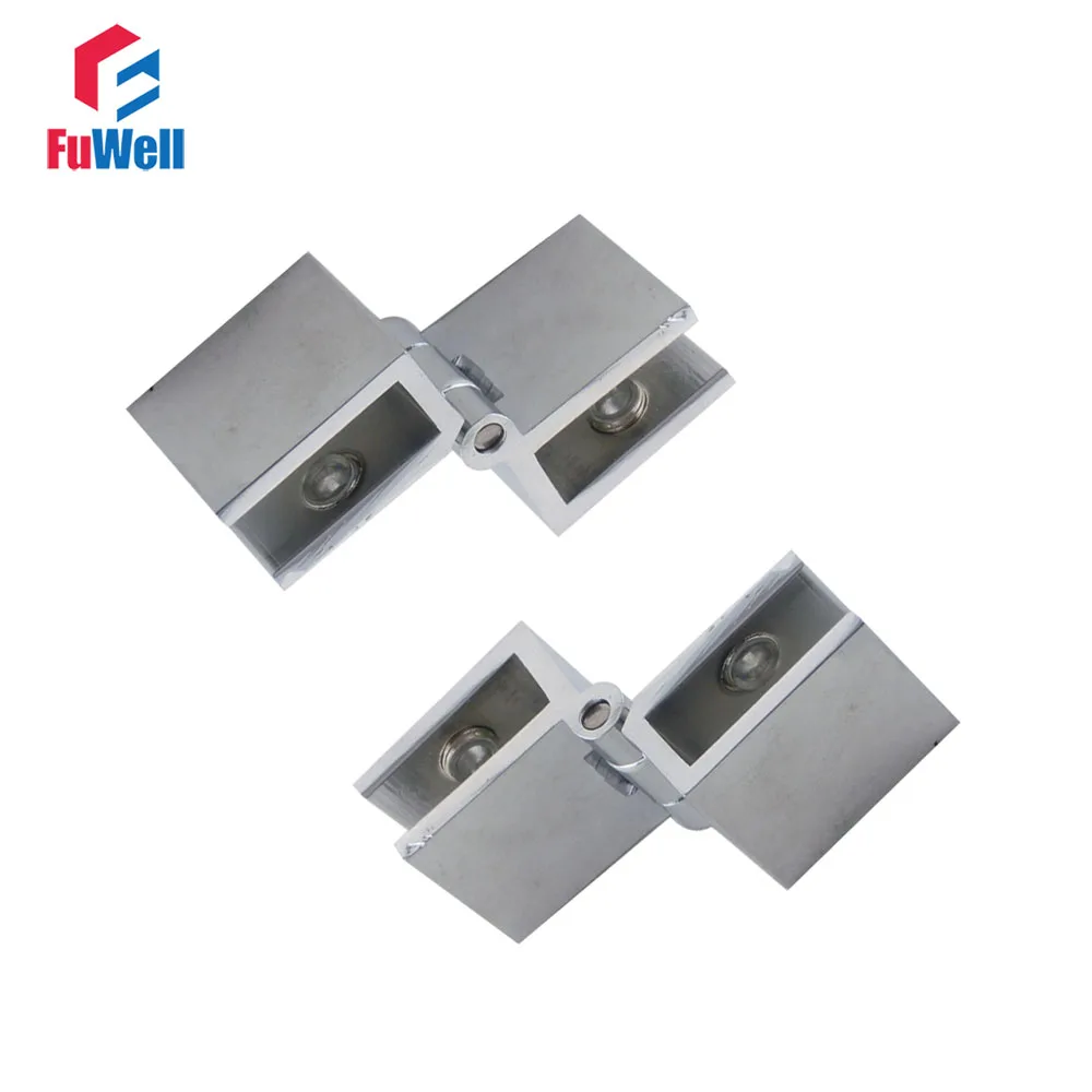 2pcs 90 Degree Adjustable Glass Hinge Fit 6-8mm Cabinet Door Hinges for Bathroom Shower Zinc Alloy Clamps | Обустройство дома