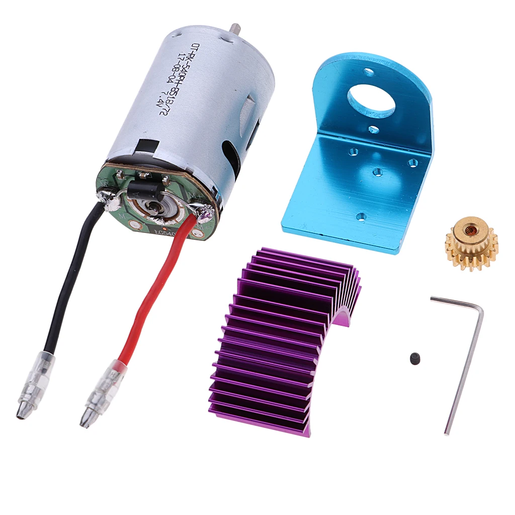 Запчасти для автомобиля Wltoys 12428 12423 RC 540 Motor & 17T Gear радиатор и моторное сиденье 0121 +