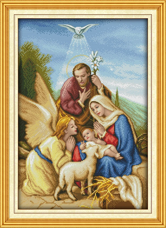 

Angel landing Cross Stitch Kits Embroidery Needlework Kit Home Decor Printed Canvas DMC Counted printed Cross-stitch set