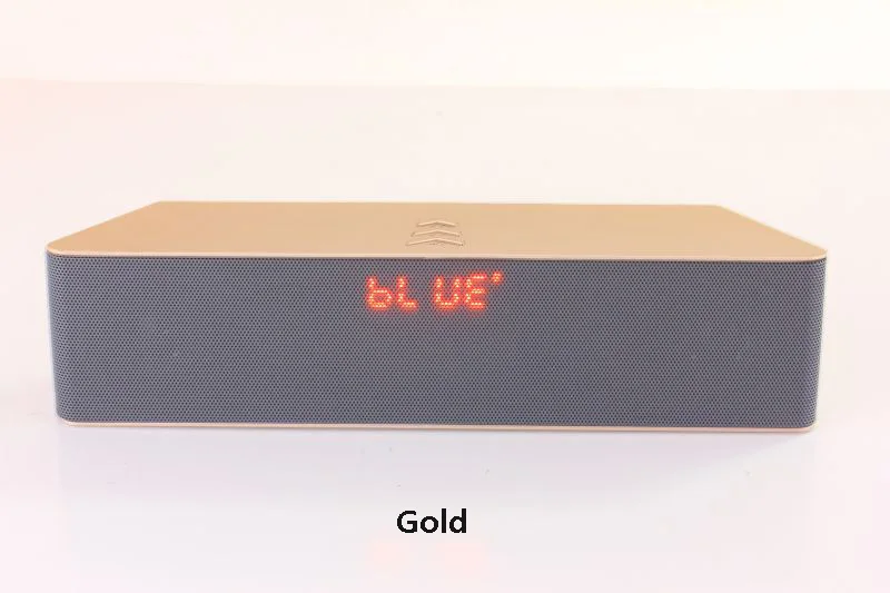 Золотой Высокая мощность HIFI Портативный беспроводной bluetooth динамик стерео Саундбар TF FM радио сабвуфер для телефона ПК mp3 - Цвет: Золотой