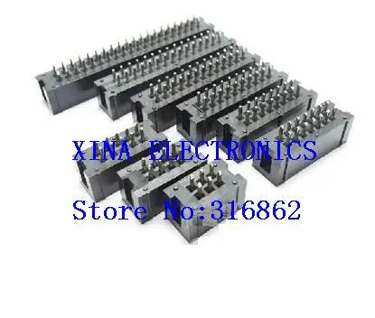 10 шт. шаг 2 54 мм 2x3Pin 2x20Pin DC3 6/8/10/12/14/16/18/20/24/26/30/40P Прямой штыревой корпус PCB IDC