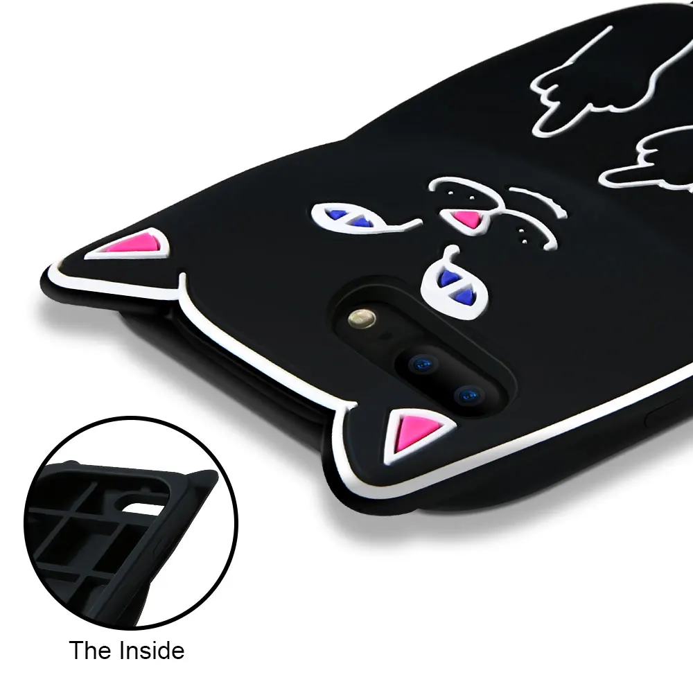 KISSCASE 3D Cute Cartoon Pocket Cat Silicone Case For iPhone 7 7Plus 6 6s Plus Luxury Soft Silicon Rubber Cover 5S 8 |