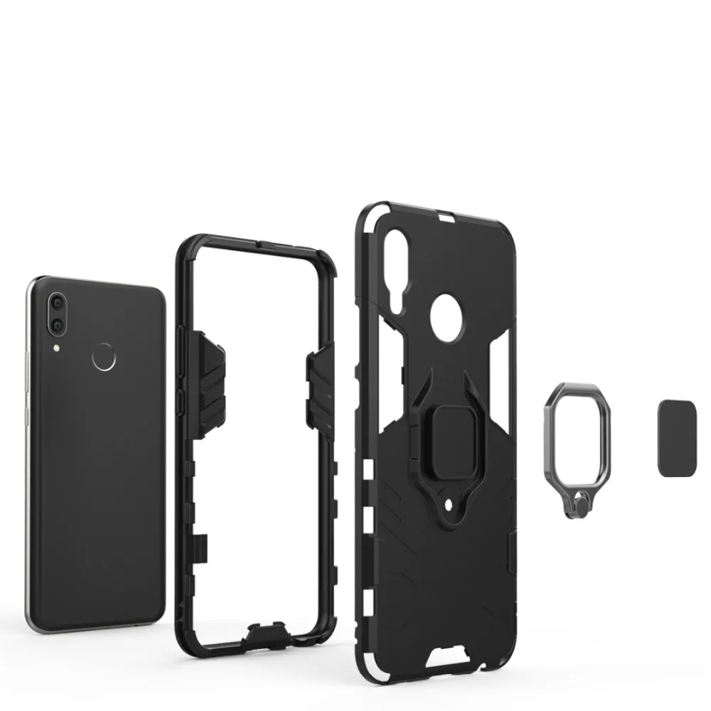 Сверхмощный робот ударопрочный черный пантера Kickstand чехол для Huawei Nova 3 Съемная