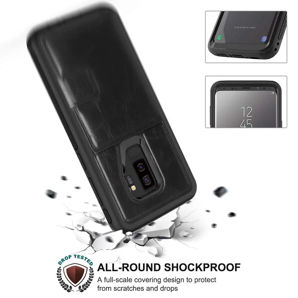 For Samsung Galaxy S10 Plus Note 9 Shell Retro Flip Leather Phone Case S9 Luxury Hybrid Tough Armor |