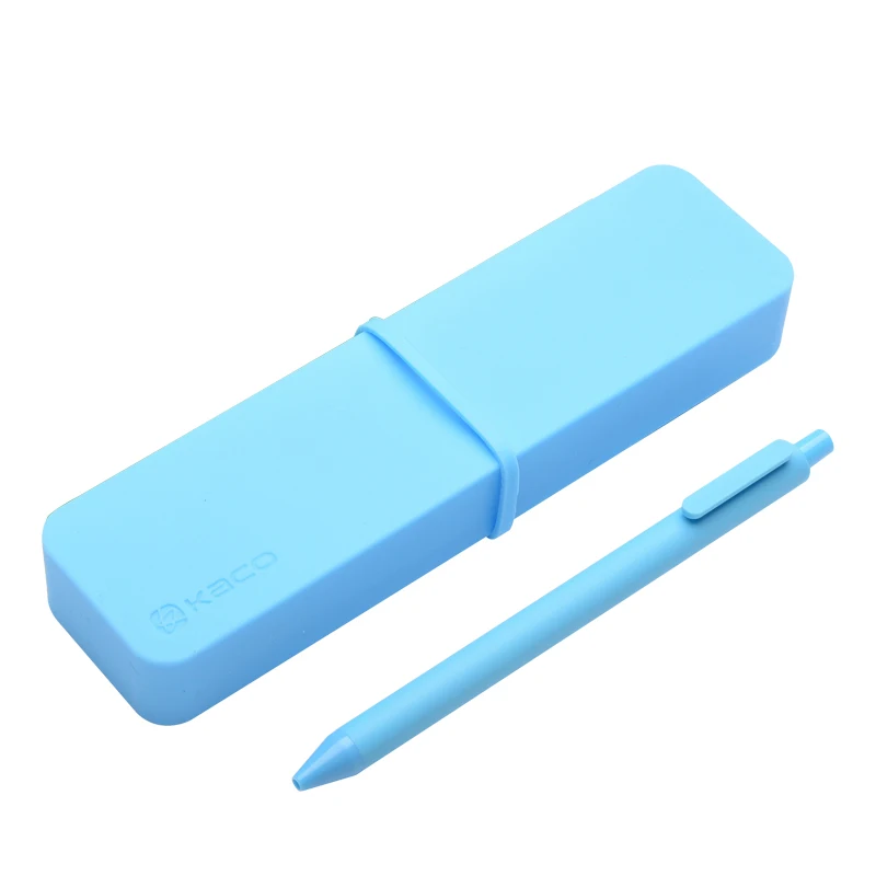 Kaco Pure Candy Color Gel Pen with Silicone Stationery Case Black Ink Refill 0.5mm Fine Point Student Writing Pens Gift Set | Канцтовары
