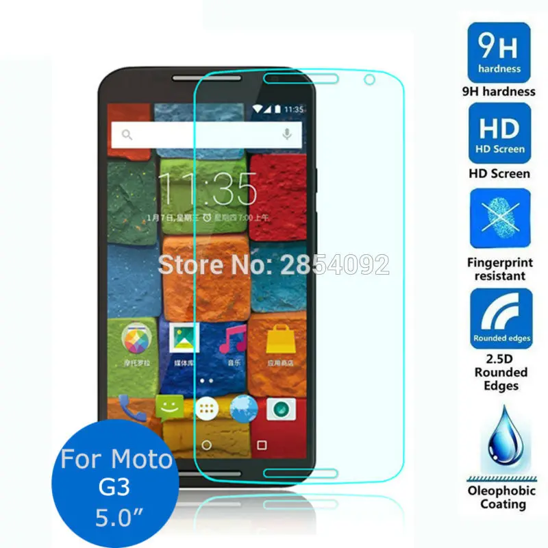 Защитное закаленное стекло 0 3 мм для Motorola Moto G3 XT1540 xt1541 xt1543 xt1544 защитная пленка