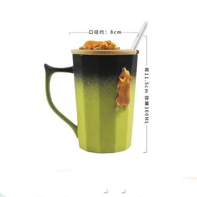 C7---360ML Творческий мультфильм 3D корги Французский бульдог керамические кружки милые большой емкости собака чашки Студенческая Пара кружка для друга Подарочная чашка - Цвет: C7---360ML