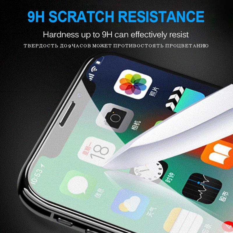 21D полное покрытие Защитное стекло для IPhone 7 6s 8 X XS Max XR Защита экрана 6 Plus