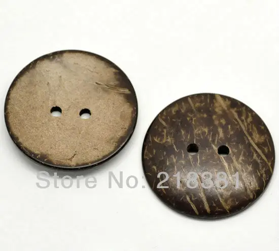 20 шт. коричневая Кокосовая Скорлупа 2 отверстия пуговицы для пришивания