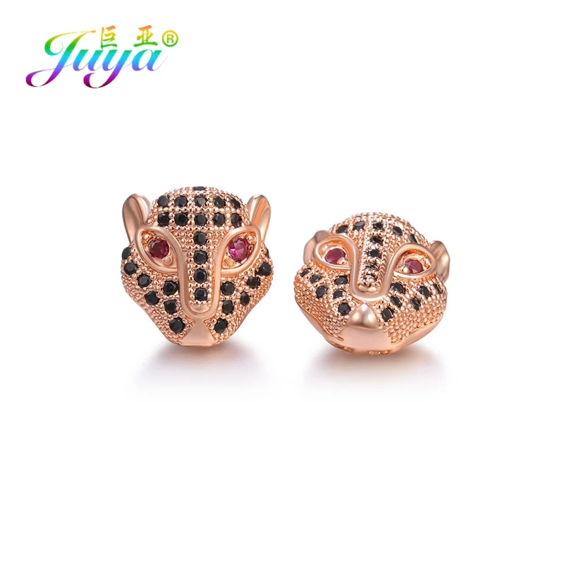 As Photo Juya DIY, для женщин и мужчин, натуральные камни, ювелирные изделия, европейский шарм, бусины ручной работы, леопард, Лев, голова Пантеры, металлические бусины, аксессуары - Цвет: As Photo