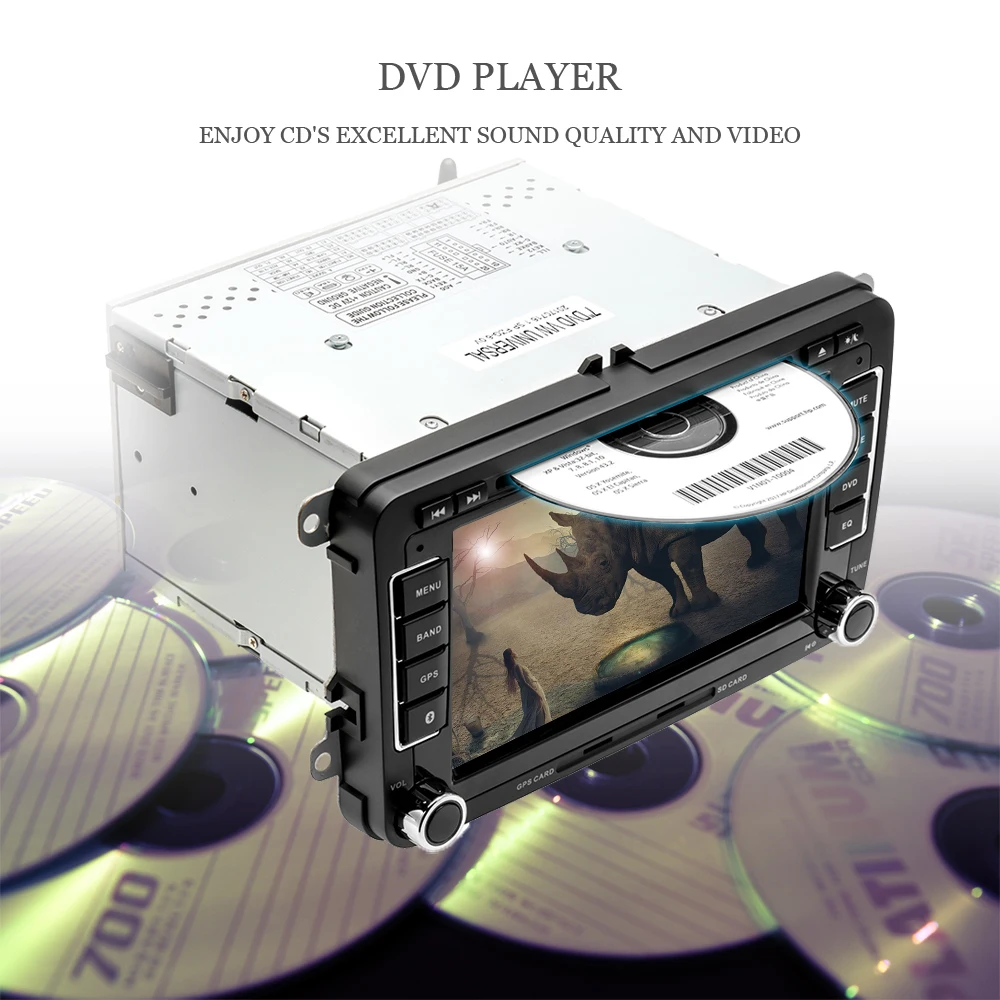 AMPrime 7 &quot2din автомобильный DVD GPS Радио стерео плеер для Volkswagen VW golf 6 passat b6 B7