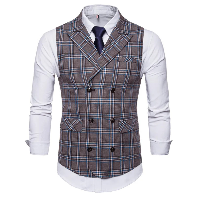 Новое поступление платье жилеты для Для мужчин Slim Fit s костюм жилет мужской Homme