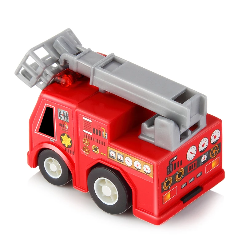4 шт./компл. мини сплава автомобиль игрушки Потяните Diecast Brinquedo пожарная машина