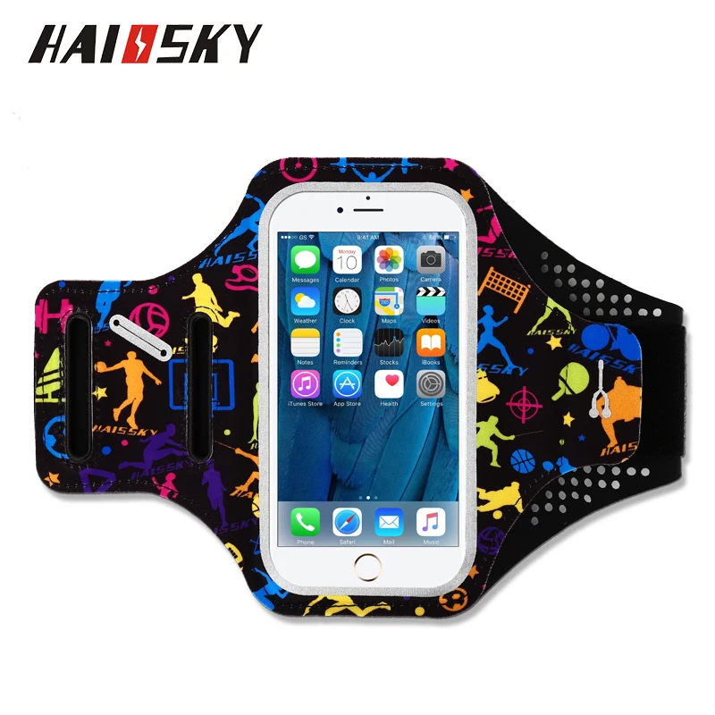 Haissky спортивный чехол для телефона с ручным держателем мобильного Brassard iPhone X XR XS Max