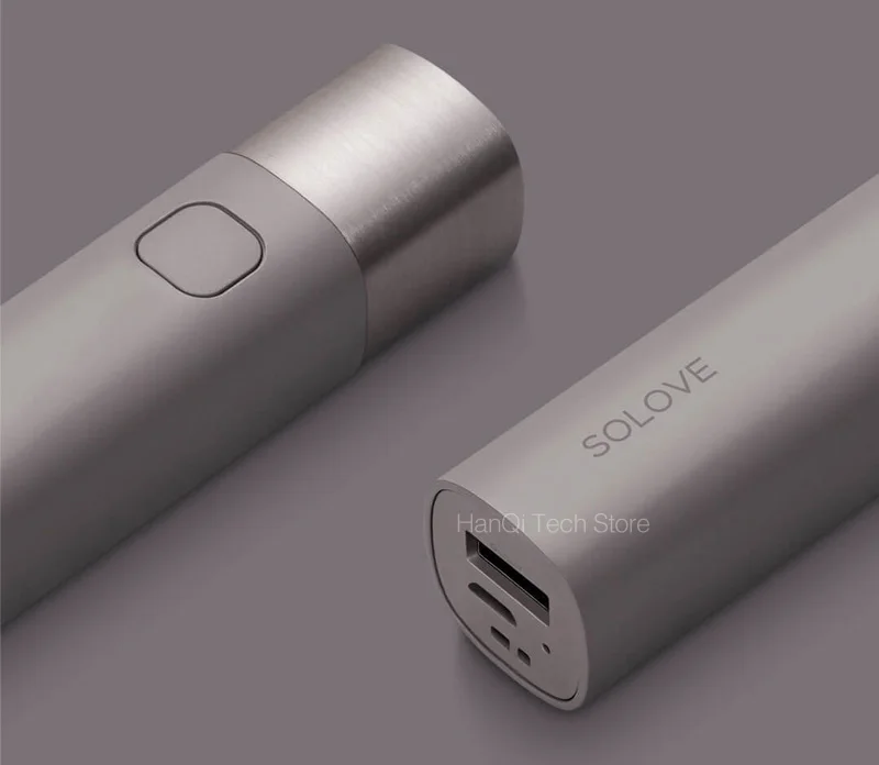 Xiaomi Solove X3 USB Перезаряжаемый яркий EDC фонарик 3000 мАч Внешний аккумулятор портативный мини светодиодный фонарь для велосипеда