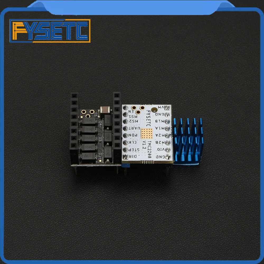 2 шт. новейший FYSETC TMC2208 V1.2 с защитным шаговым двигателем бесшумный драйвер Stepstick