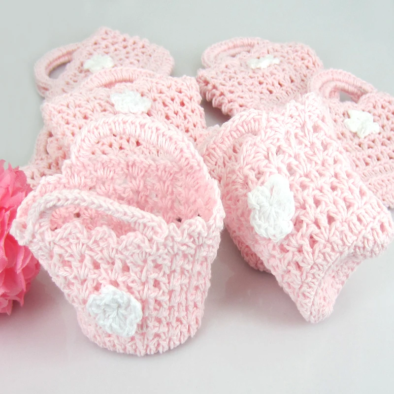 12 шт. миниатюрная вязанная крючком корзина ручной работы для детского праздника