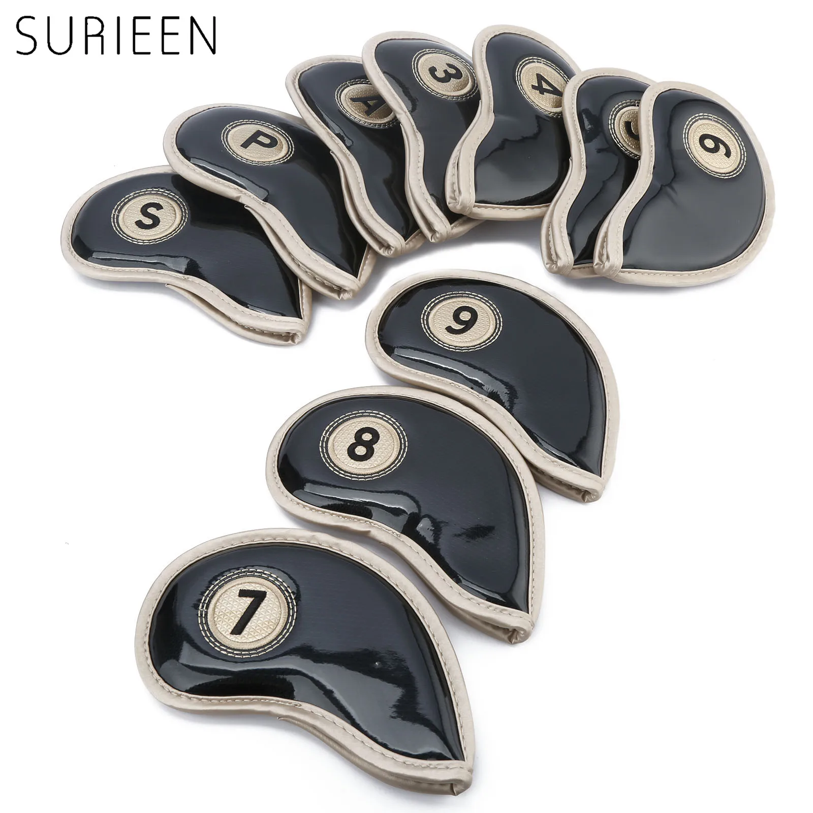 10 шт. клюшка для гольфа Гольф Клуб Крышка головки w/Застежка Гладкая поверхность