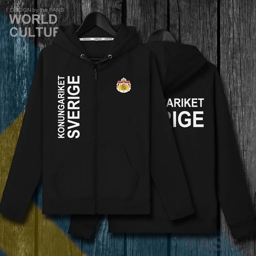 Мужская Флисовая Толстовка Swede SE We свитшот с капюшоном на молнии для зимы|Мужские