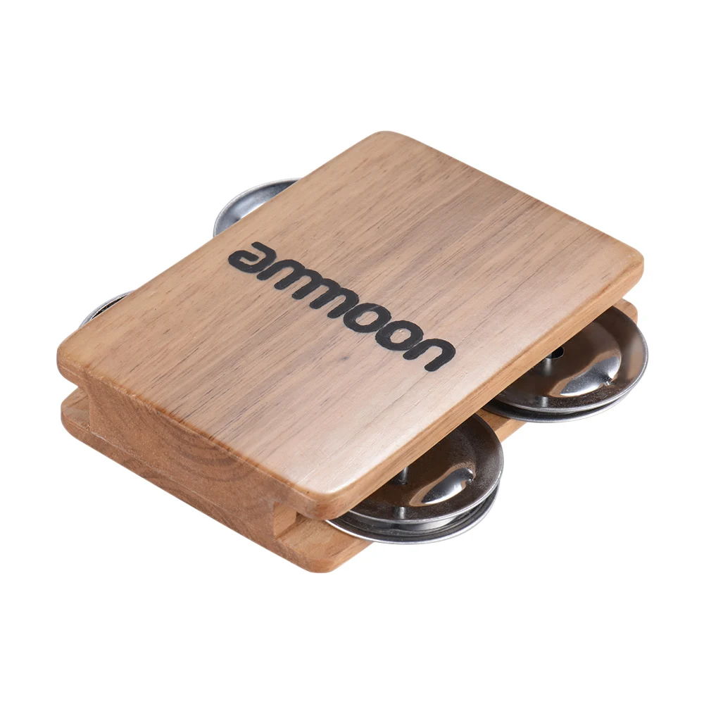 Ammoon Cajon коробка барабан компаньон аксессуары барабана 4-колокол Jingle Castanet для
