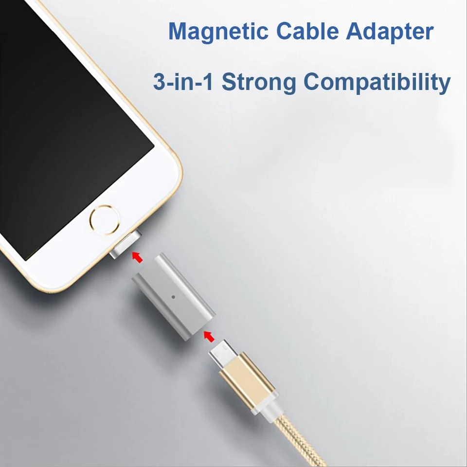 3 in1 с магнитным адаптером для Тип usb-C 8-pin микро-преобразователь для iphone Samsung LG Xiaomi HUAWEI зарядки usb адаптер для передачи данных Портативный мини
