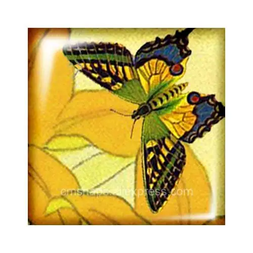 Красивые винтажные бабочки для квадратного стеклянного кабошона Смешанные 12