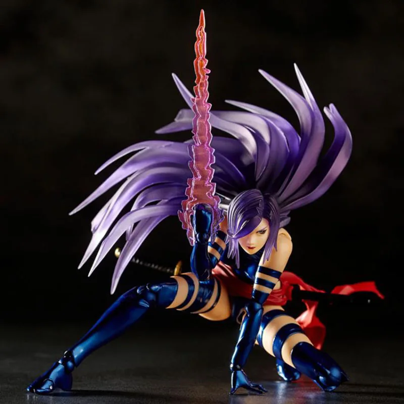Revcltecm Series Psylocke X MEN NO.010 ПВХ экшн фигурка Коллекционная игрушечная кукла|Игровые