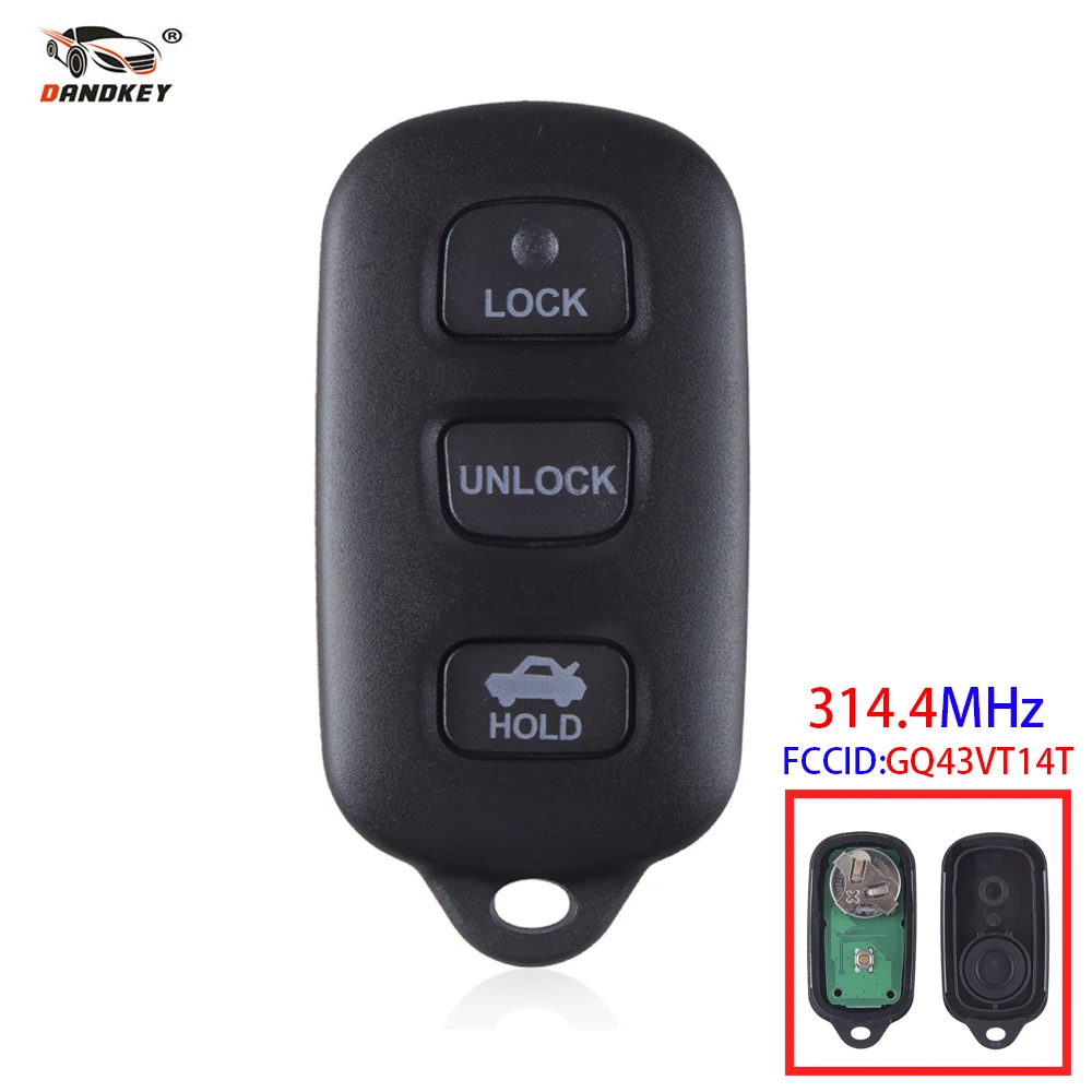 Dandkey ключ дистанционного управления 3 + 1 кнопки для Toyota Camry Solara Corolla Sienna Matrix