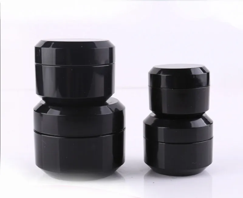 12 x 5g 1 30 г черные двойные пластиковые круглые баночки для крема банка контейнер