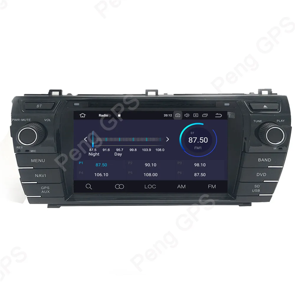 4G+32G Octa Core 2 Din Stereo Android 9.0 Car Radio for Toyota corolla 2013-2016 GPS Navigation CD DVD Player Bluetooth | Автомобили и