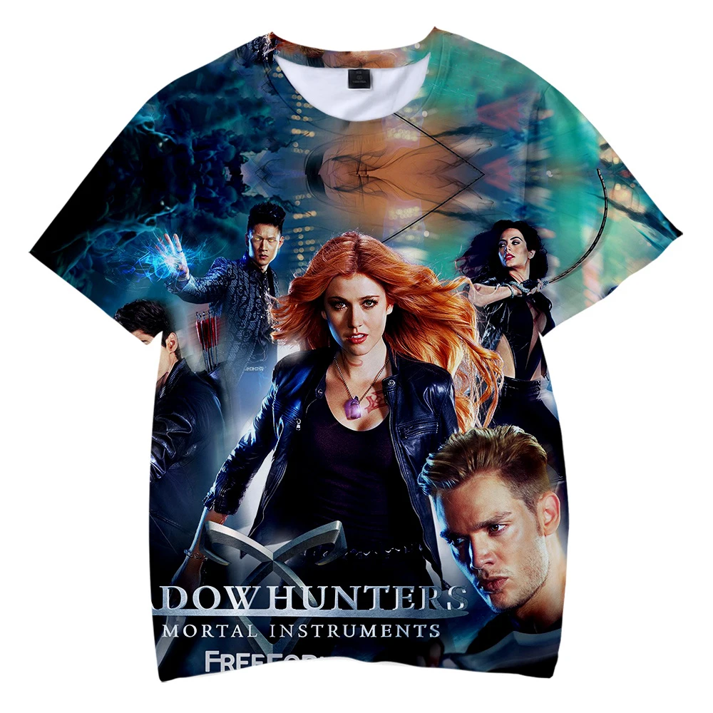 2019 Детские футболки с 3D принтом Shadowhunters модные летние коротким рукавом Лидер