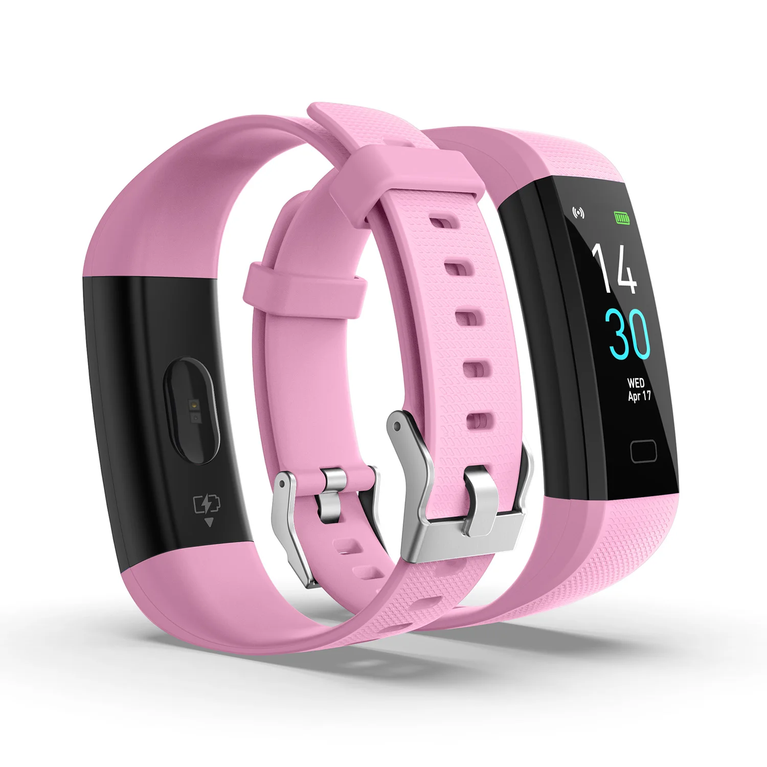 Pink1 Новейший смарт-браслет S5 монитор сердечного ритма PK для Xiaomi Mi 3 4 IP68 Водонепроницаемый фитнес-трекер умный браслет браслеты - Цвет: Pink1