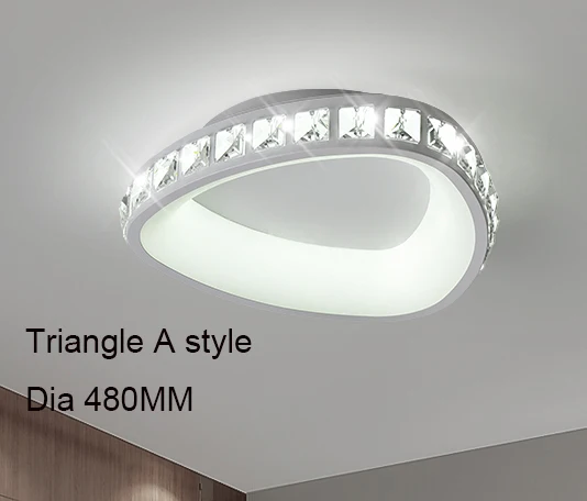 Triangle A style Хрустальная современная светодиодная потолочная люстра, спальня, кабинет, балкон, коридор, квадратный круглый треугольник, украшение дома, люстра, приспособление - Цвет абажура: Triangle A style