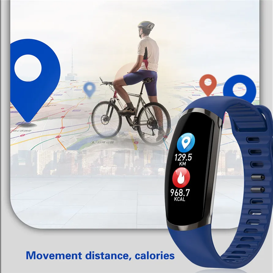 Смарт браслет R16 Android IOS пульсометр монитор сна кровяное давление фитнес трекер