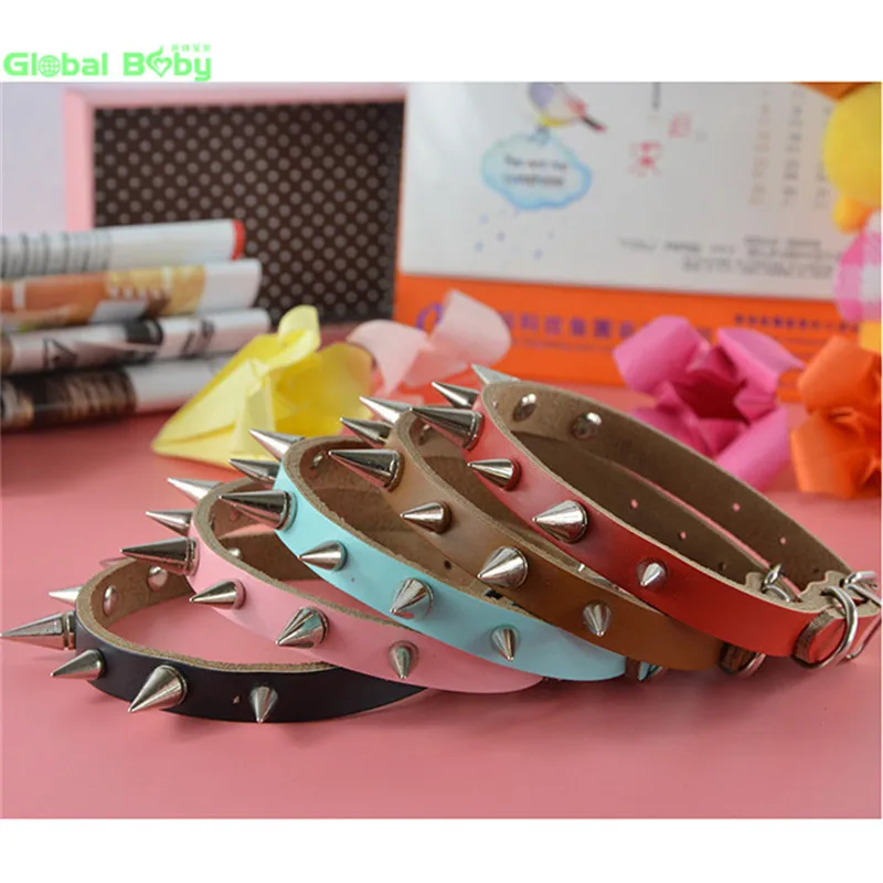 (50 шт./лот) смешанные цвета оптовая продажа ошейник для собак из коровьей кожи с