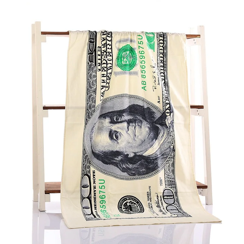 2019One Hundred Dollar США банкнот декоративное пляжное полотенце с принтом банное для