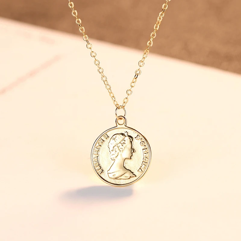 Настоящая желтая Золотая цепь 14 k, винтажное религиозное ожерелье, Подвеска для женщин, мужчин, золотые украшения