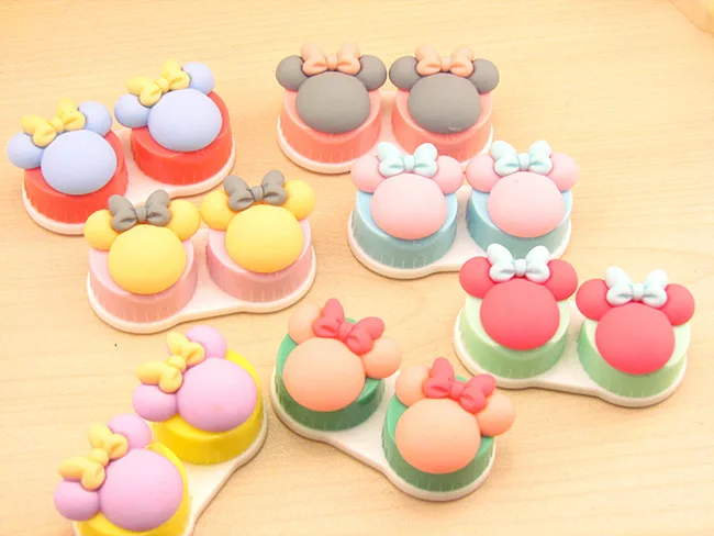 Бесплатная доставка! 1 партия = 20 комплектов! Контейнер для контактных линз с