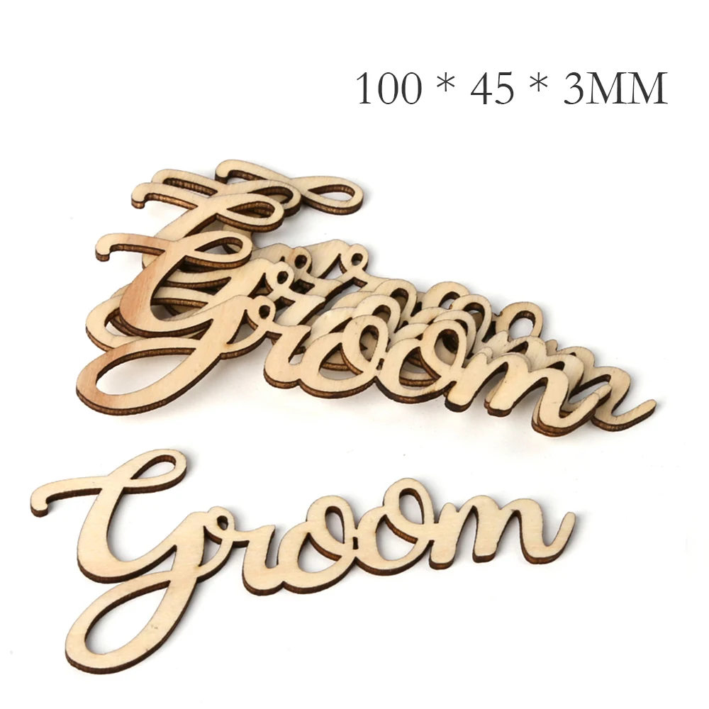 5 шт./компл. DIY деревянные подарочные украшения для вечерние ринки свадьбы буквы