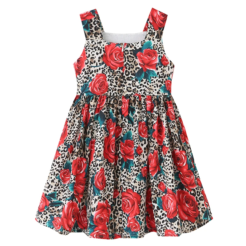 Новое модное летнее платье для девочек одежда маленьких детские платья без