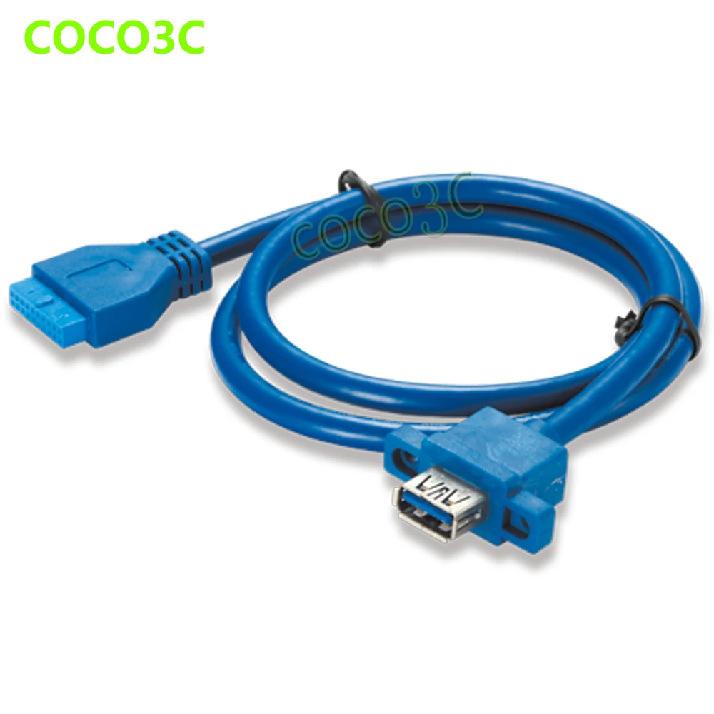 0.5m 19pin female header to Dual USB 3.0 A Female port Cable 20Pin USB3.0 Splitter with Screw Hole PCIe Profile bracket | Компьютеры и