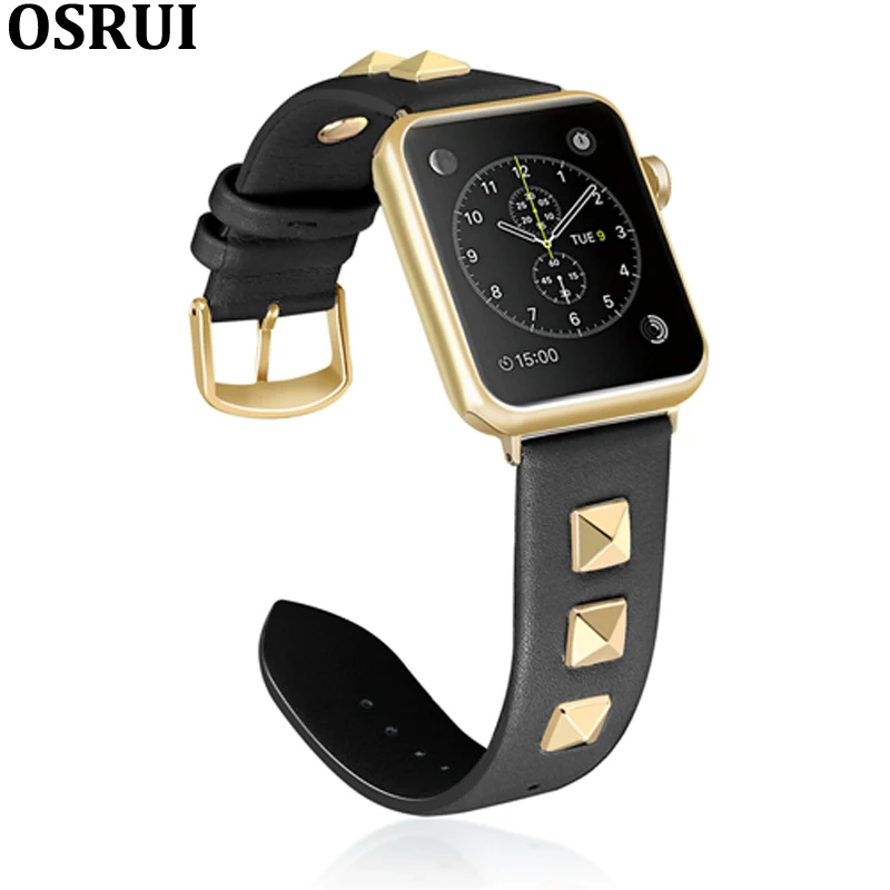 Кожаный ремешок для apple watch 4 ремешка 44 мм 40 correa iwatch 38 42 серия 3 2 браслет с