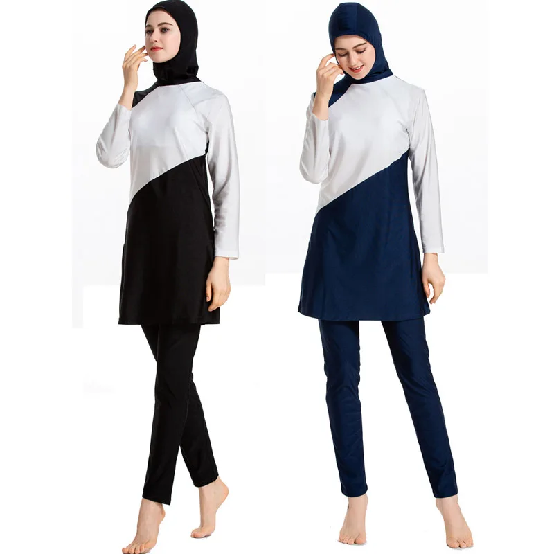 Мусульманский купальник хиджаб пэчворк арабский женский Исламский Буркини