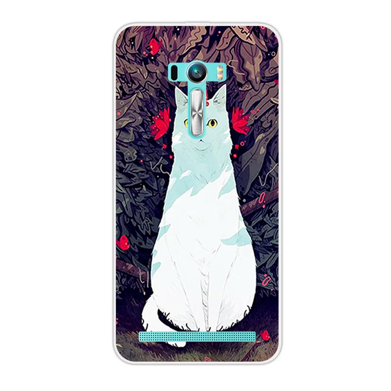 Чехол для Asus Zenfone Selfie ZD551KL 5 дюйма мягкий силиконовый чехол собак кошек и домашних