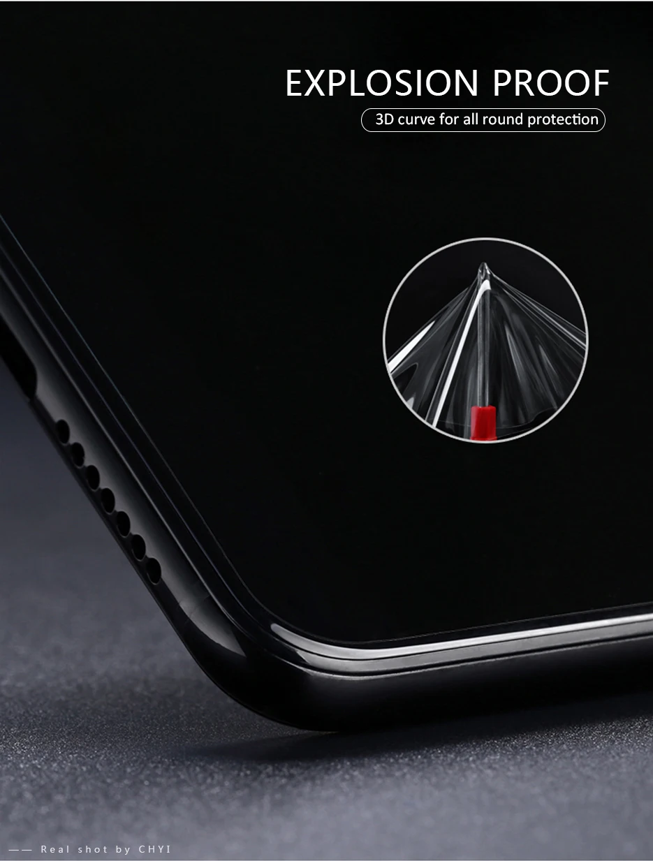CHYI 3D изогнутая пленка для Xiaomi Mi, защитная пленка для экрана, 5,84 дюймов, полное покрытие, Гидрогелевая пленка с инструментами, не закаленное стекло