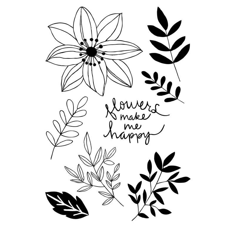 Naifumodo Happy Flowers набор штампов для резки листового металла трафареты DIY скрапбукинга